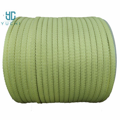 KEVLAR YARN FIBER WOVEN ROPE FLAT TYPE 10*4MM 12*4MM FOR GLASS TEMPERING FURNACE